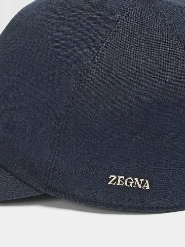 Gorra de béisbol Oasi Lino azul oscuro