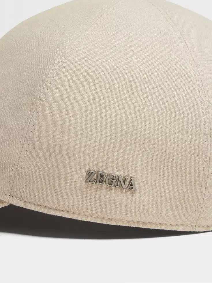 Gorra de béisbol Oasi Lino beige claro