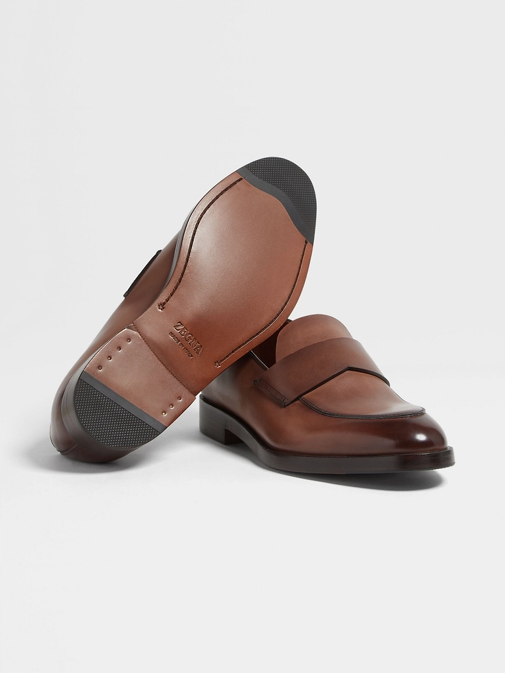 Mocasines Torino de piel marrón claro