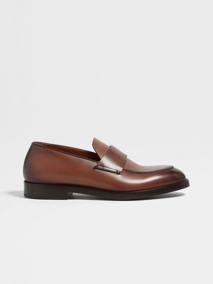 Mocasines Torino de piel marrón claro