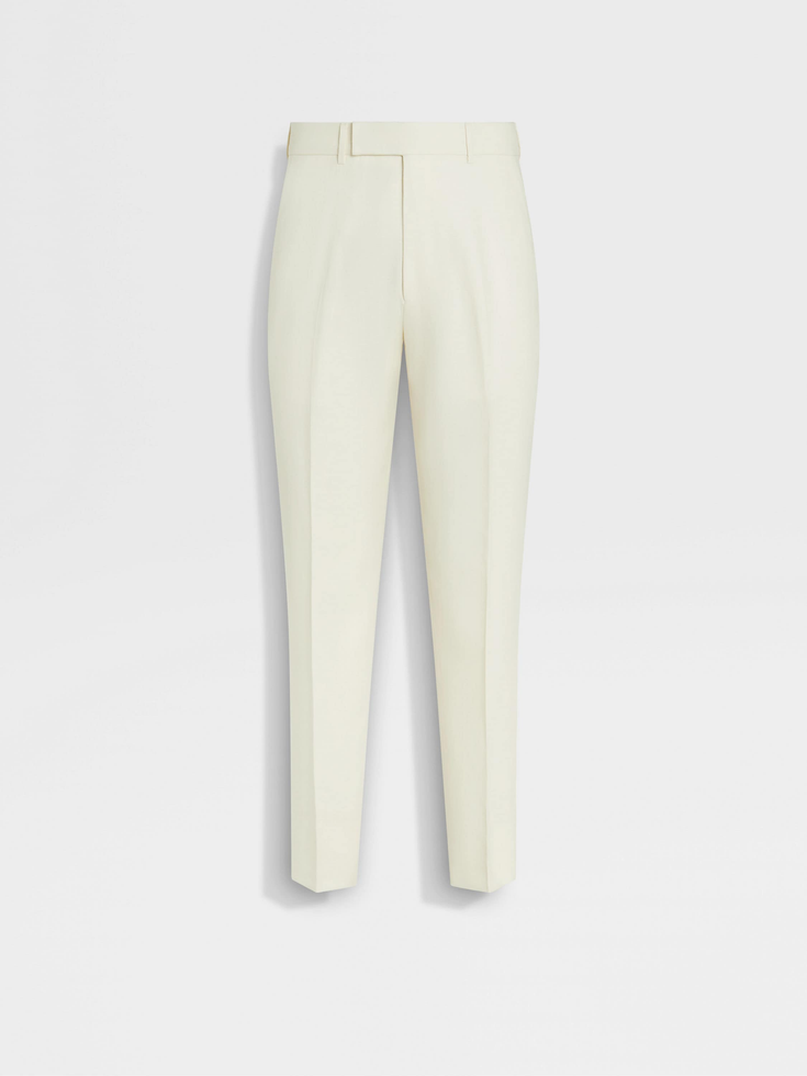 Pantalones blancos de lino Oasi