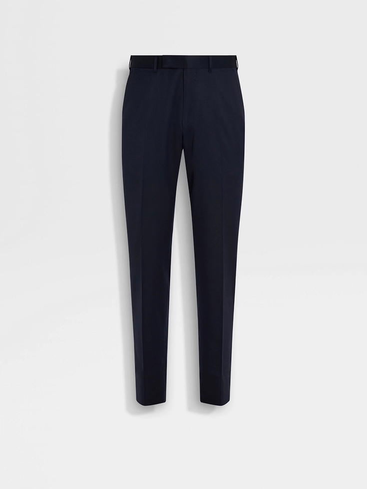 Pantalones de lana Centoventimila azul marino