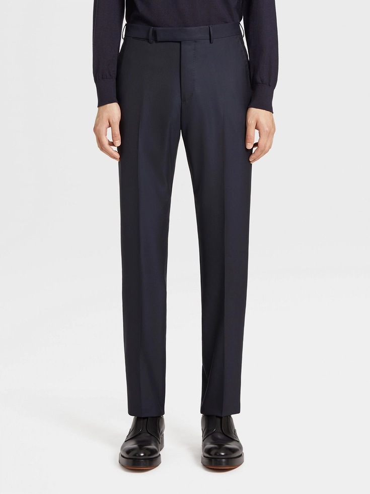 Pantalones de lana azul marino 15milmil15
