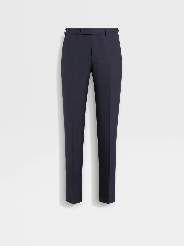 Pantalones de lana azul marino de alto rendimiento™