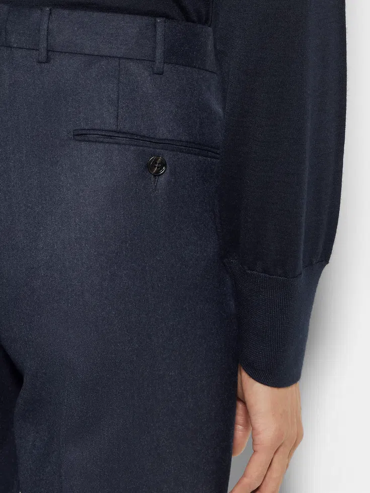 Pantalones de lana azul oscuro