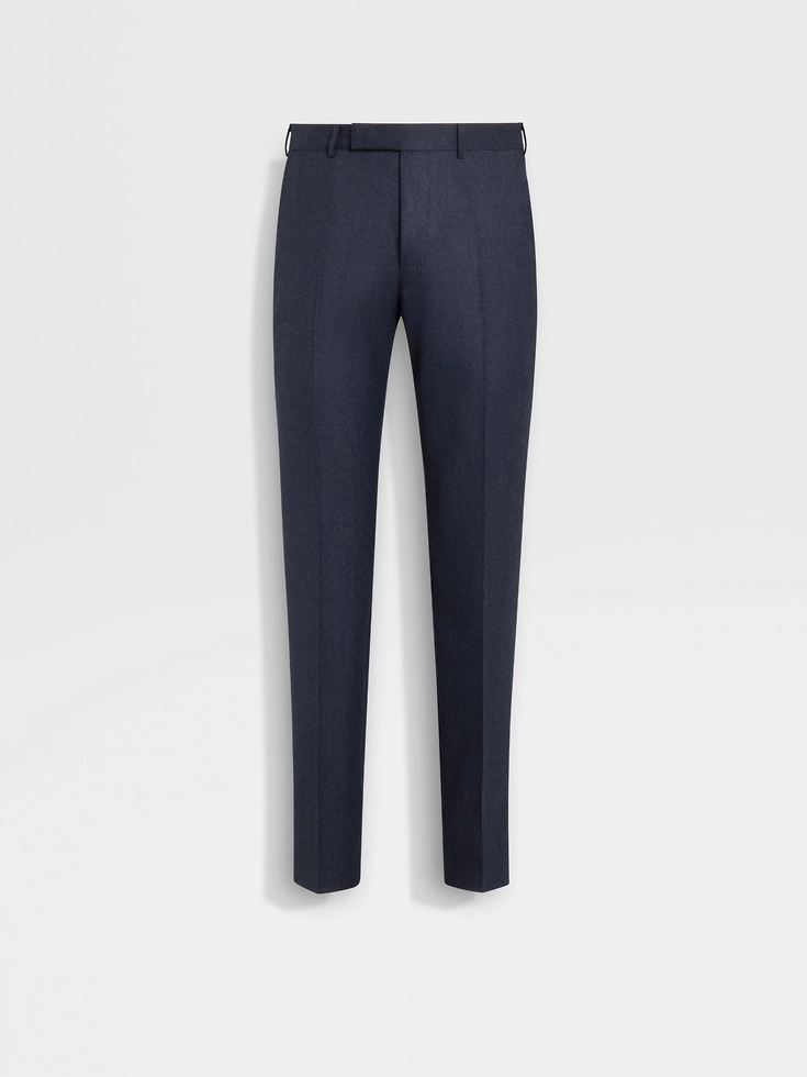 Pantalones de lana azul oscuro