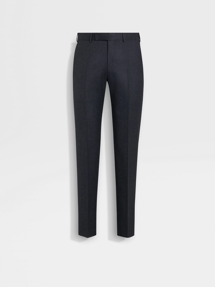 Pantalones de lana gris oscuro