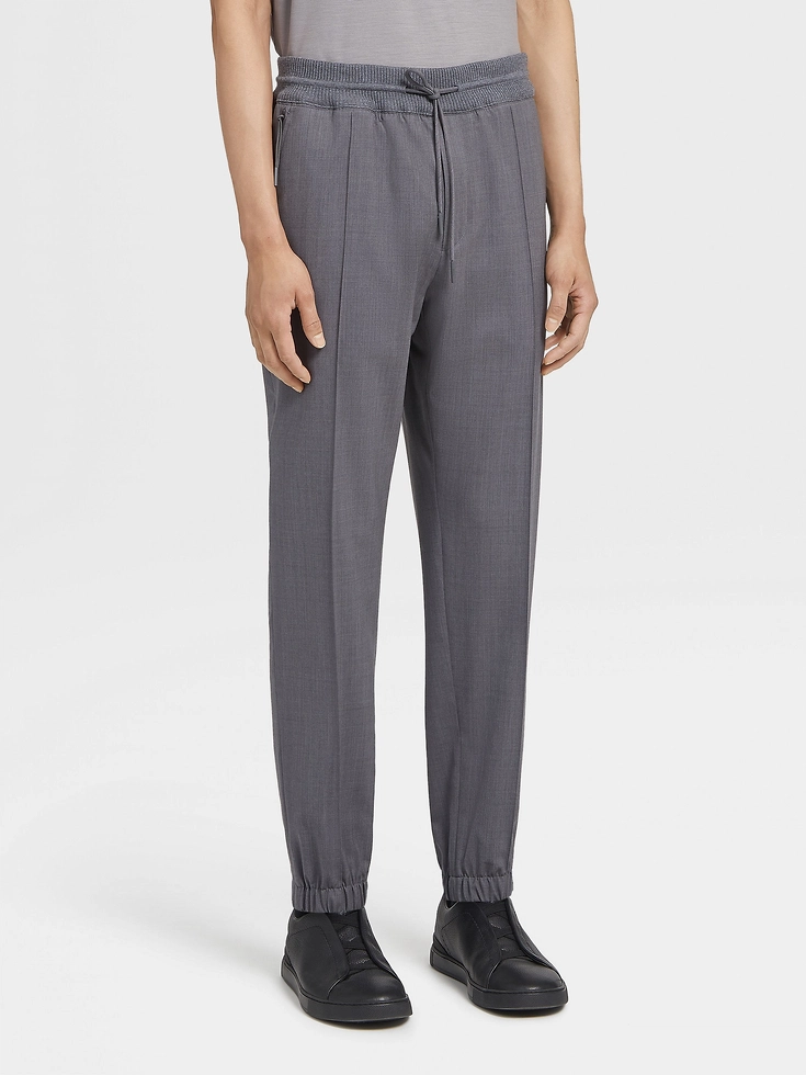 Pantalones deportivos de lana gris mélange de alto rendimiento™