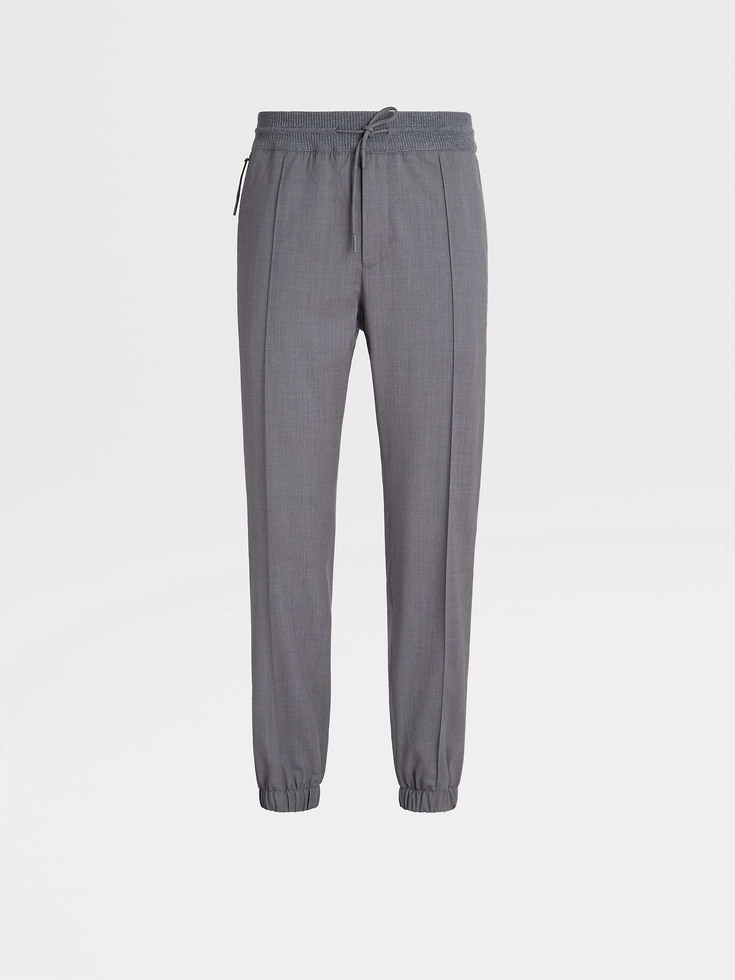 Pantalones deportivos de lana gris mélange de alto rendimiento™