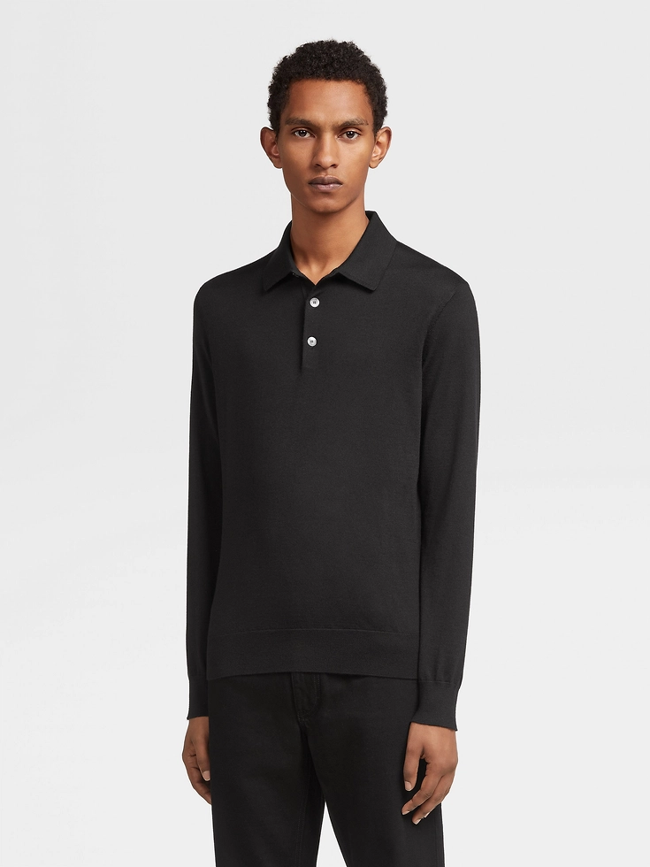 Polo Cashseta negro 1 - Polo Cashseta negro