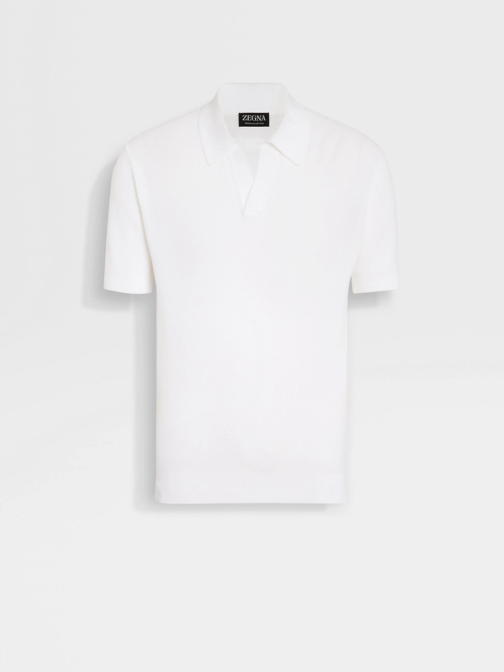 Polo blanco de algodón premium
