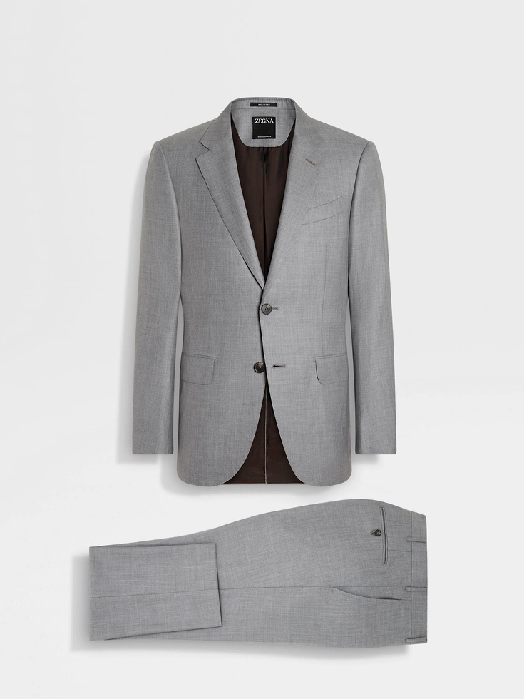 Traje de cachemira Oasi gris claro