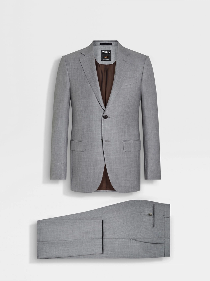 Traje de cachemira Oasi gris claro