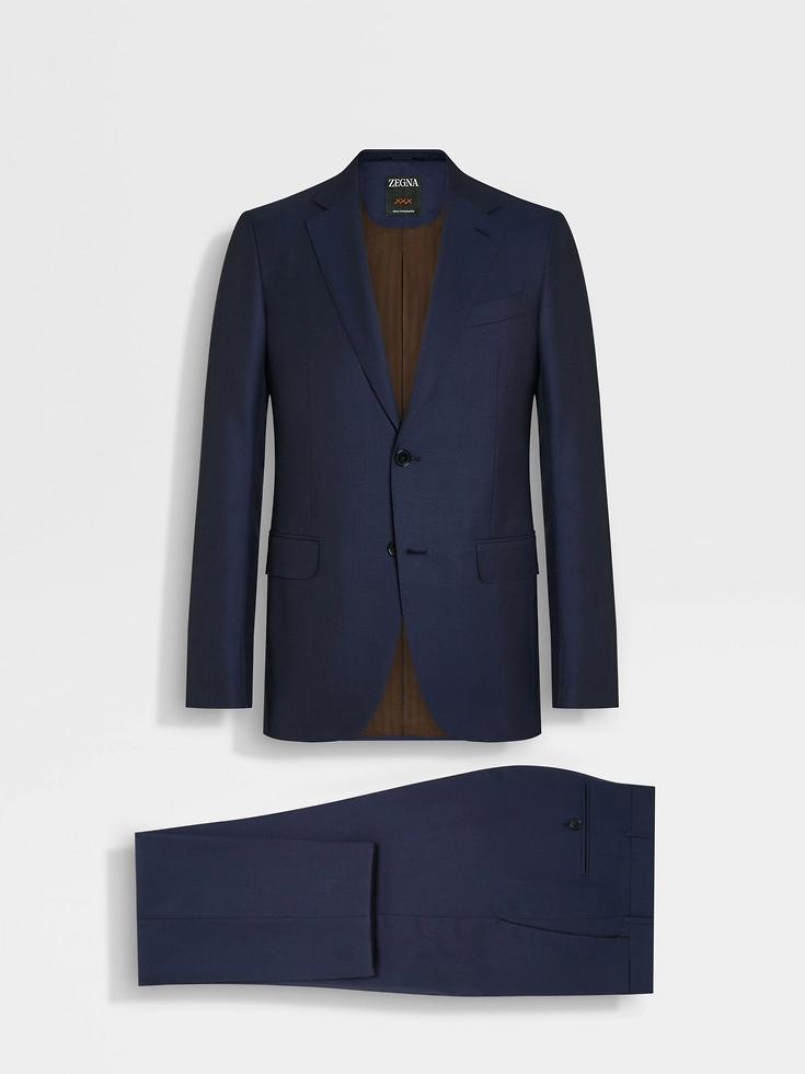 Traje de cachemira azul Oasi