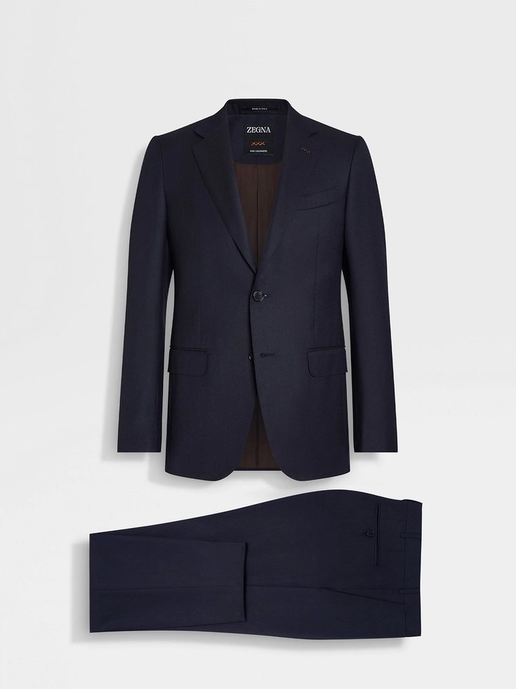 Traje de cachemira azul marino Oasi