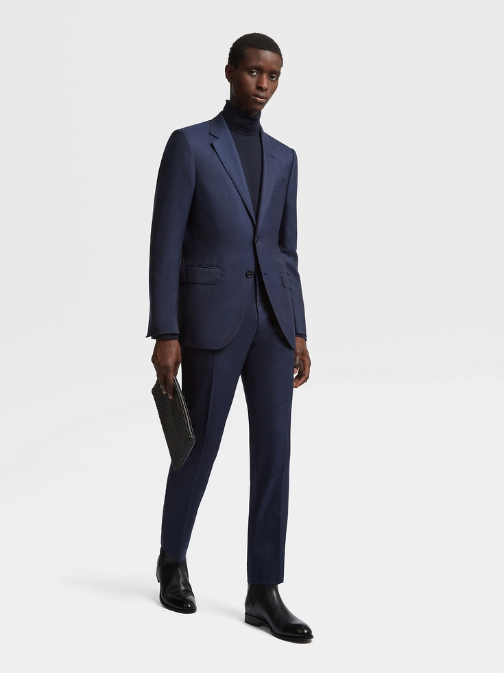 Traje de cachemira azul oscuro Oasi