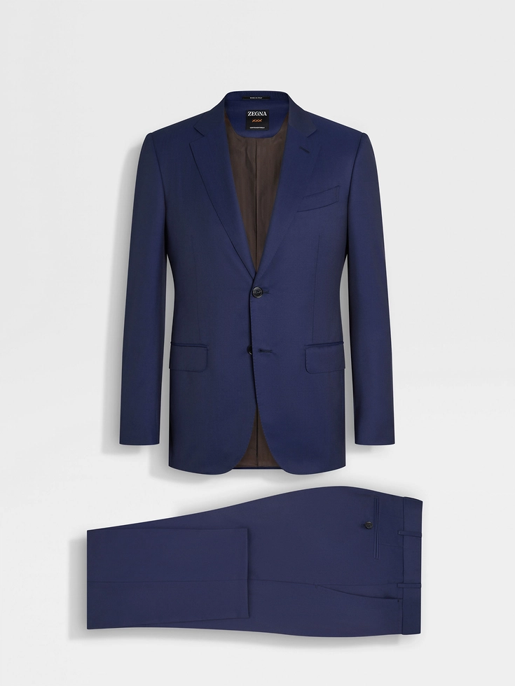 Traje de lana Centoventimila azul eléctrico