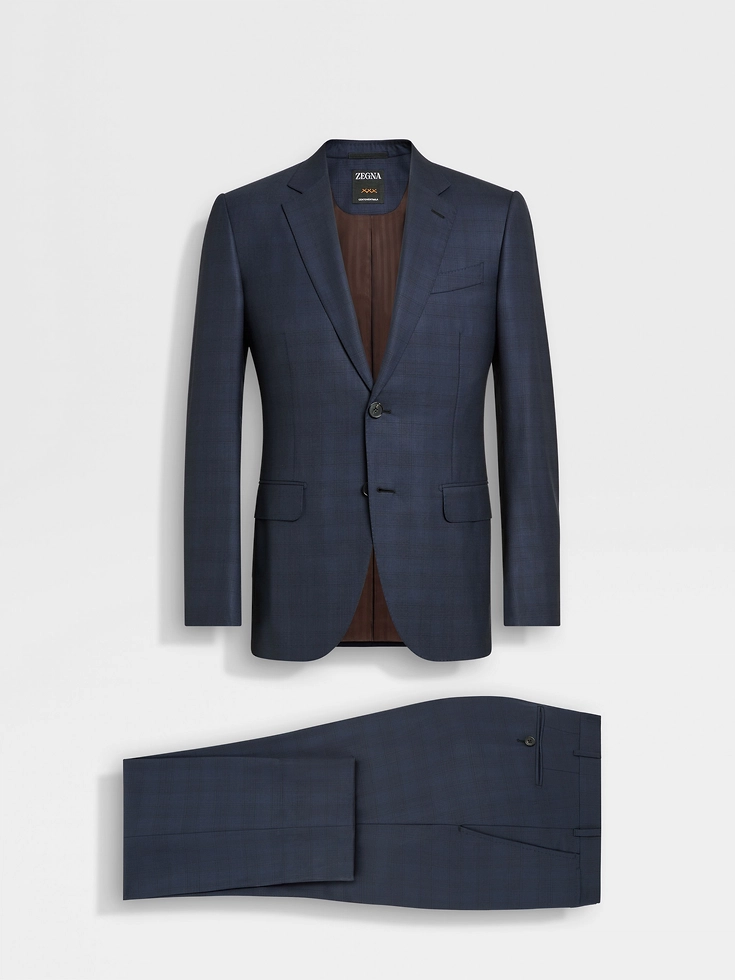 Traje de lana Centoventimila azul marino