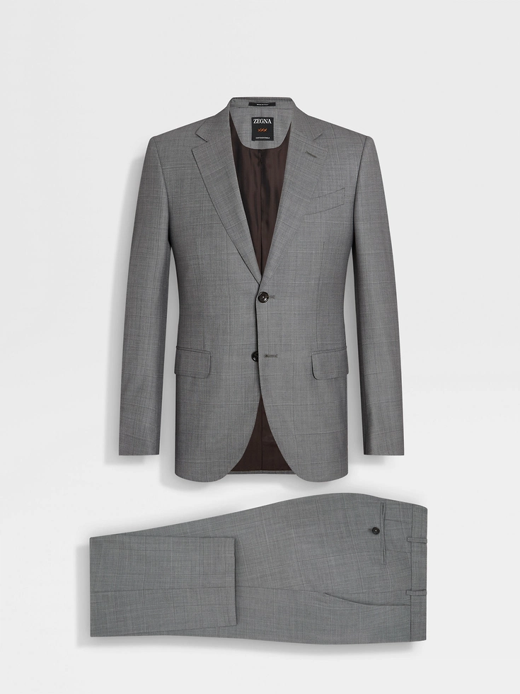 Traje de lana Centoventimila gris