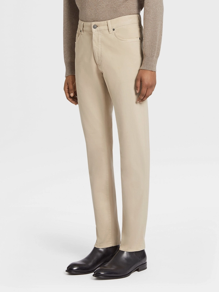 Vaqueros Roccia de algodón elástico beige