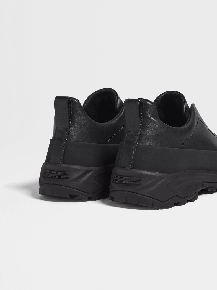 Zapatillas Monte de cuero negro con triple costura™