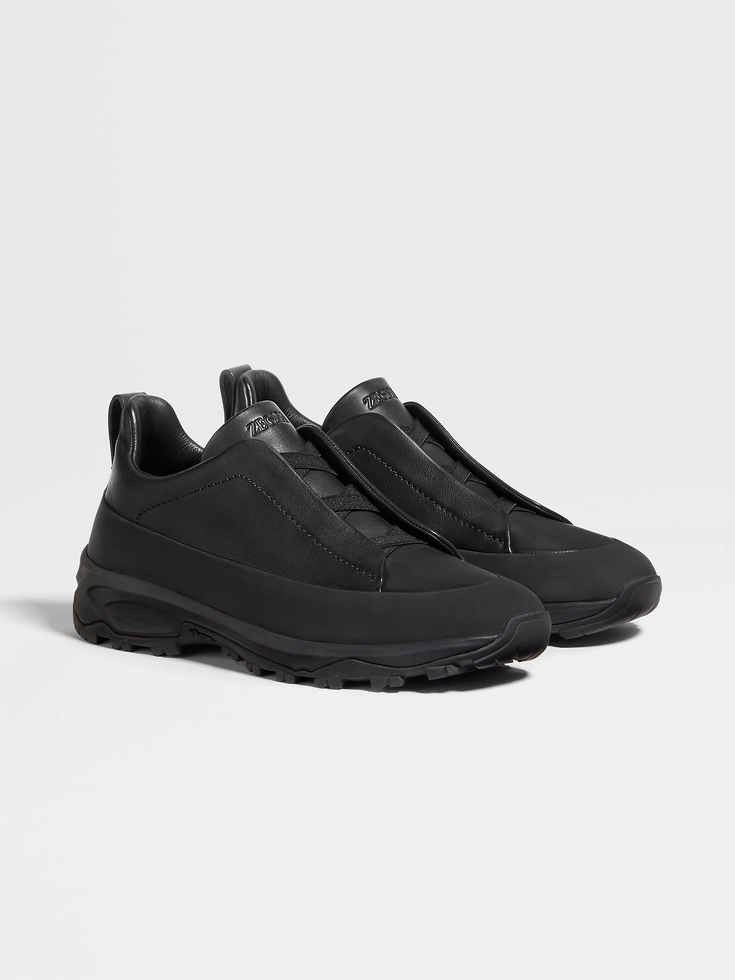 Zapatillas Monte de cuero negro con triple costura™