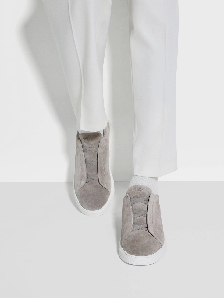 Zapatillas deportivas Triple Stitch™ de ante gris jaspeado