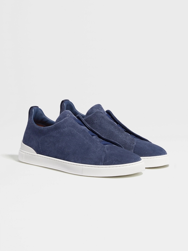 Zapatillas deportivas de ante azul utilitario con triple costura™