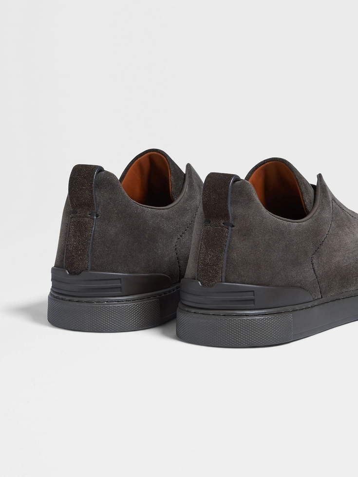 Zapatillas deportivas de ante gris con triple puntada™
