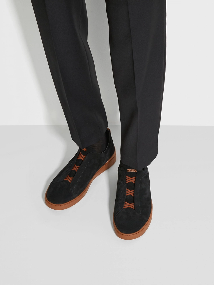 Zapatillas deportivas de ante negro con triple puntada™
