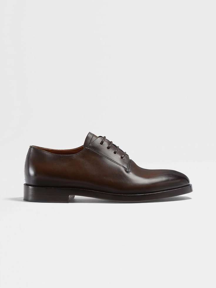 Zapatos Derby Torino de piel marrón