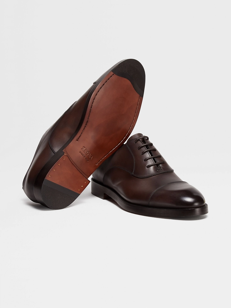 Zapatos Oxford Torino de piel marrón