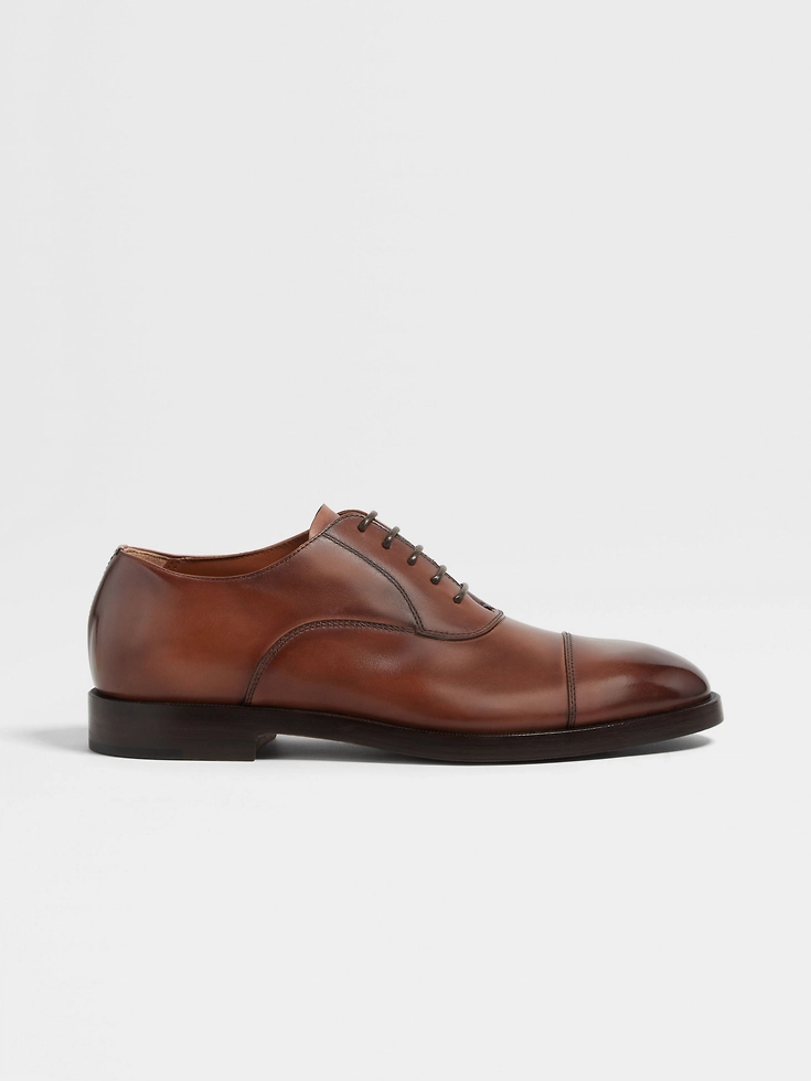 Zapatos Oxford Torino de piel marrón claro